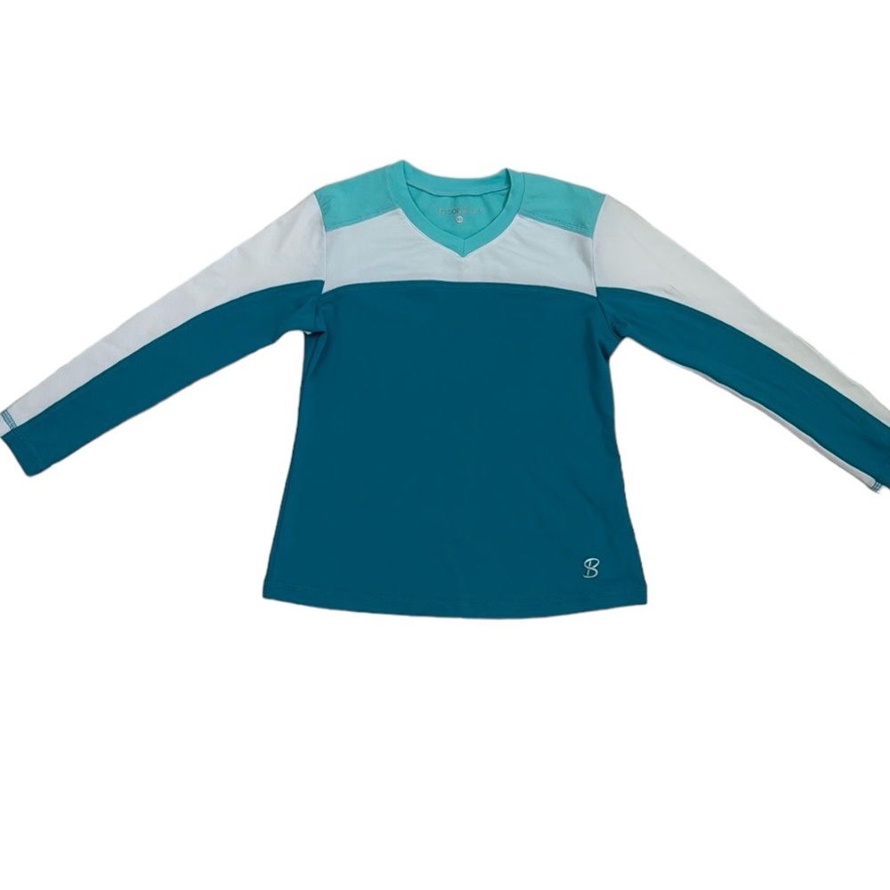 Girls Tennis Top with Sleeves Colorblock by Sofibella, Soft, Adorable NWOT, XS